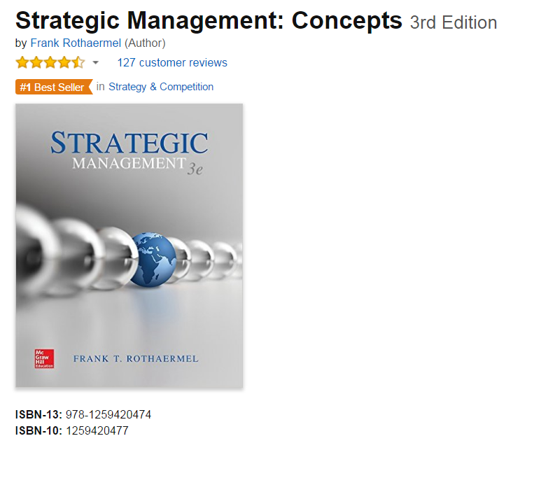 Amazon's #1 selling strategy textbook.