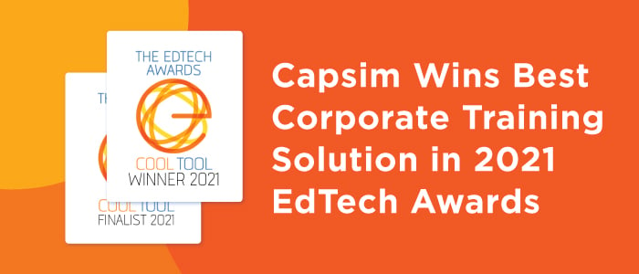 Capsim Wins Best Corporate Training Solution in 2021 EdTech Awards